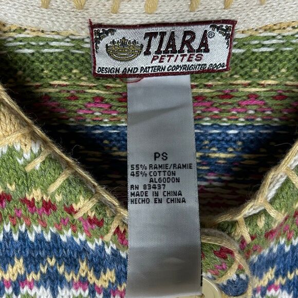 Tiara Petites Vintage Cardigan Sweater PS Small 2004 - Picture 2 of 8
